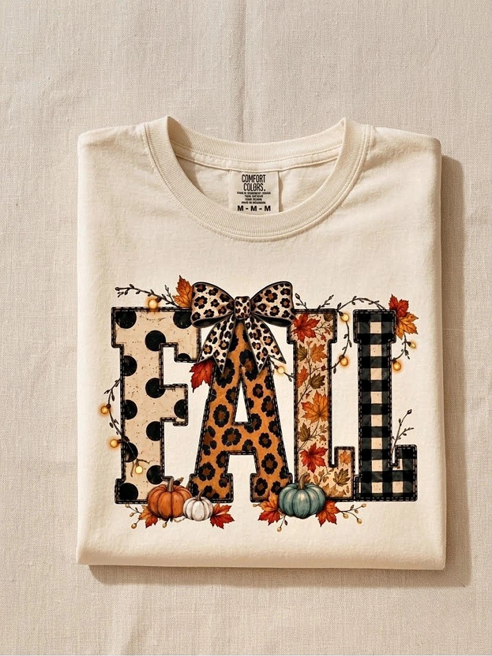 Comfort Colors 1717 Fall Pumpkin Print Graphic Tee